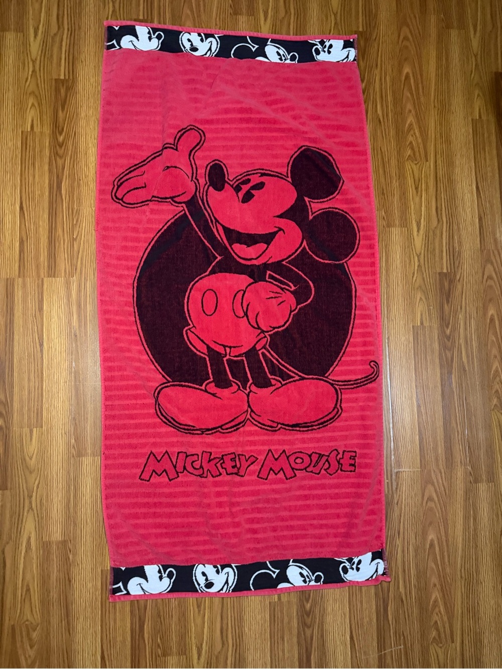 VTG Mickey & Co. x Disney Oversized Striped Mickey Mouse Beach Towel
